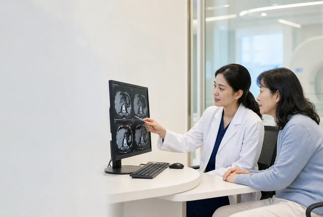 医生围绕医学影像开展临床沟通
